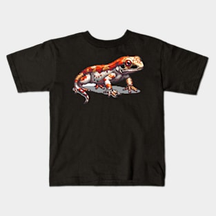 Salamander in Pixel Form Kids T-Shirt